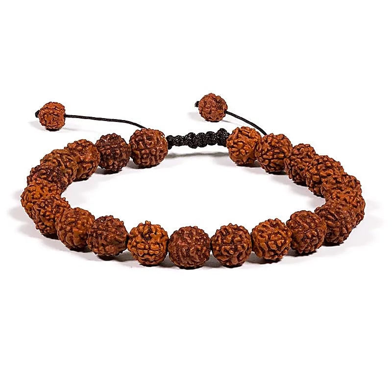 Mala/braccialetto in Rudraksha 21 grani
