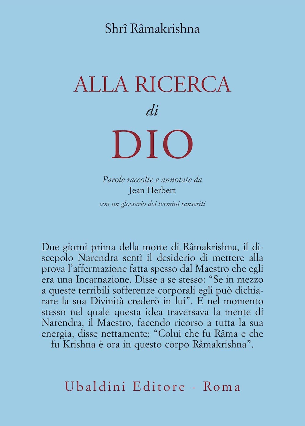 Alla Ricerca di Dio - Shrî Râmakrishna