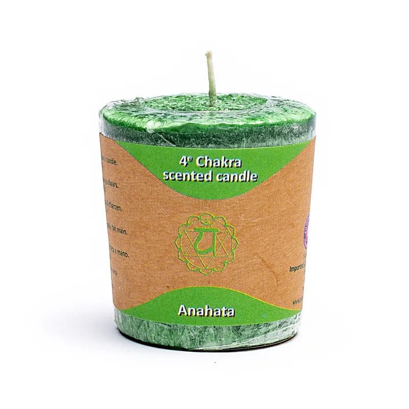Candela votiva profumata 4° chakra