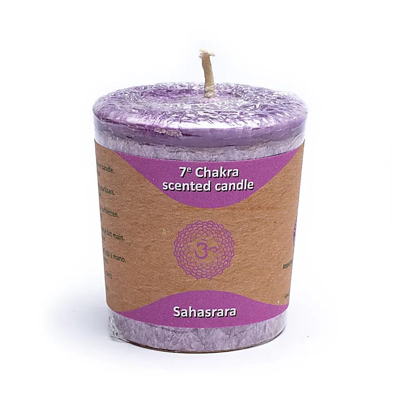 Candela votiva profumata 7° chakra