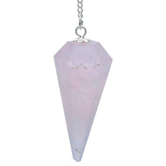 Pendolo in quarzo rosa
