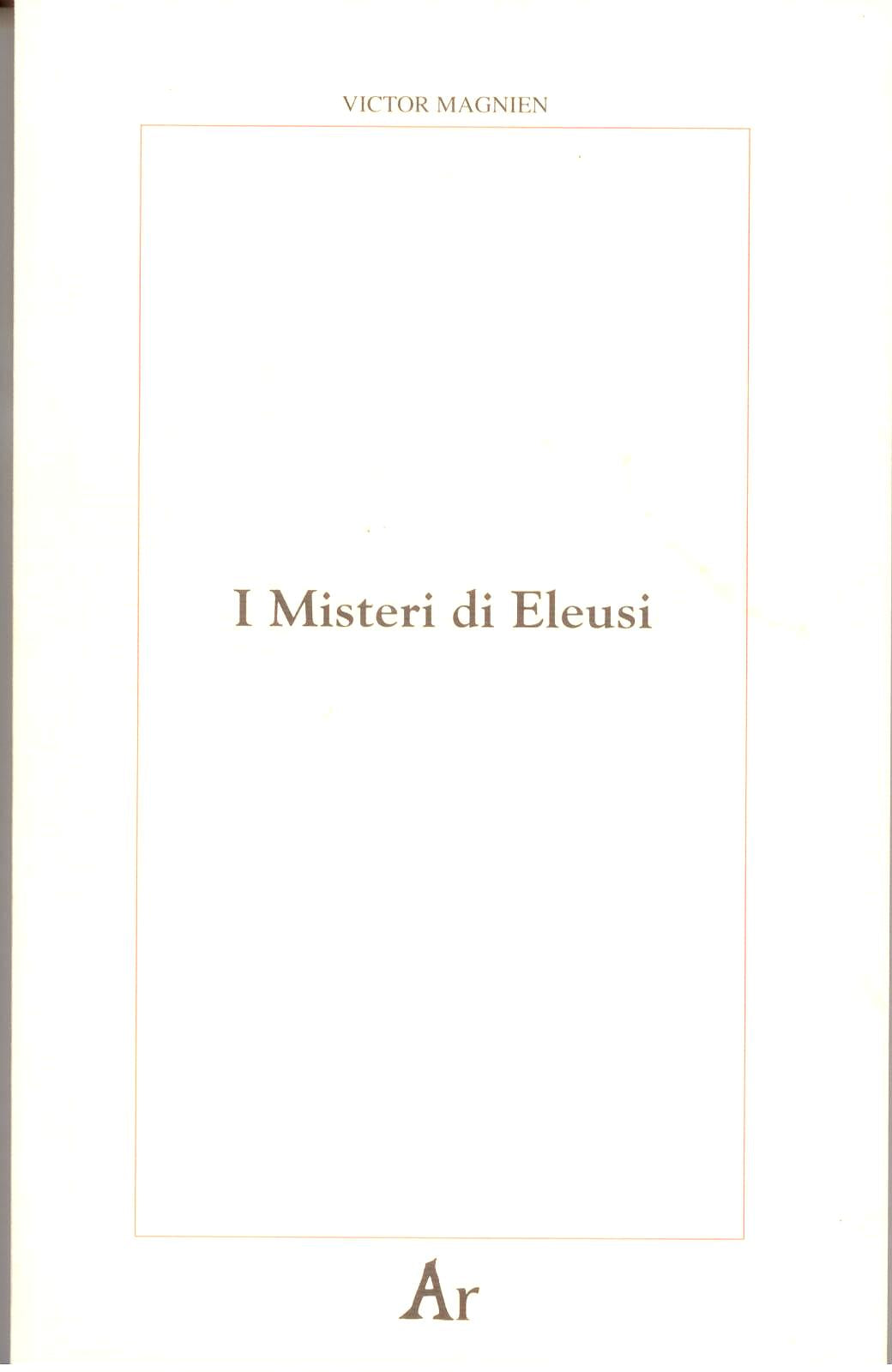 I Misteri di Eleusi - Victor Magnien