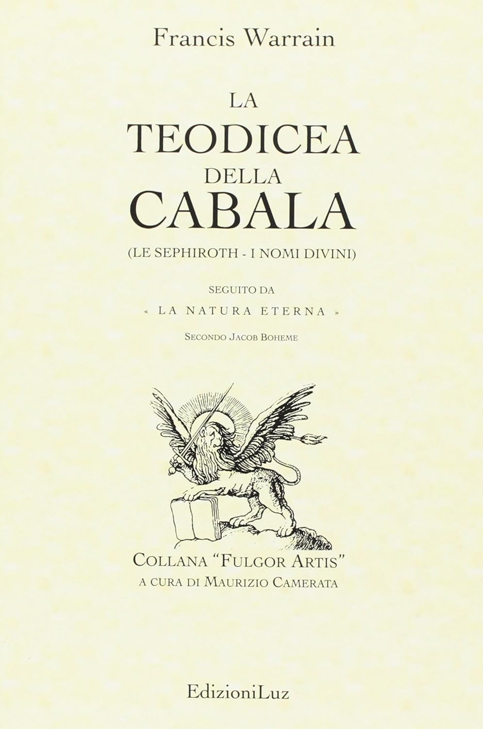 Teodicea della Cabala - Francis Warrain