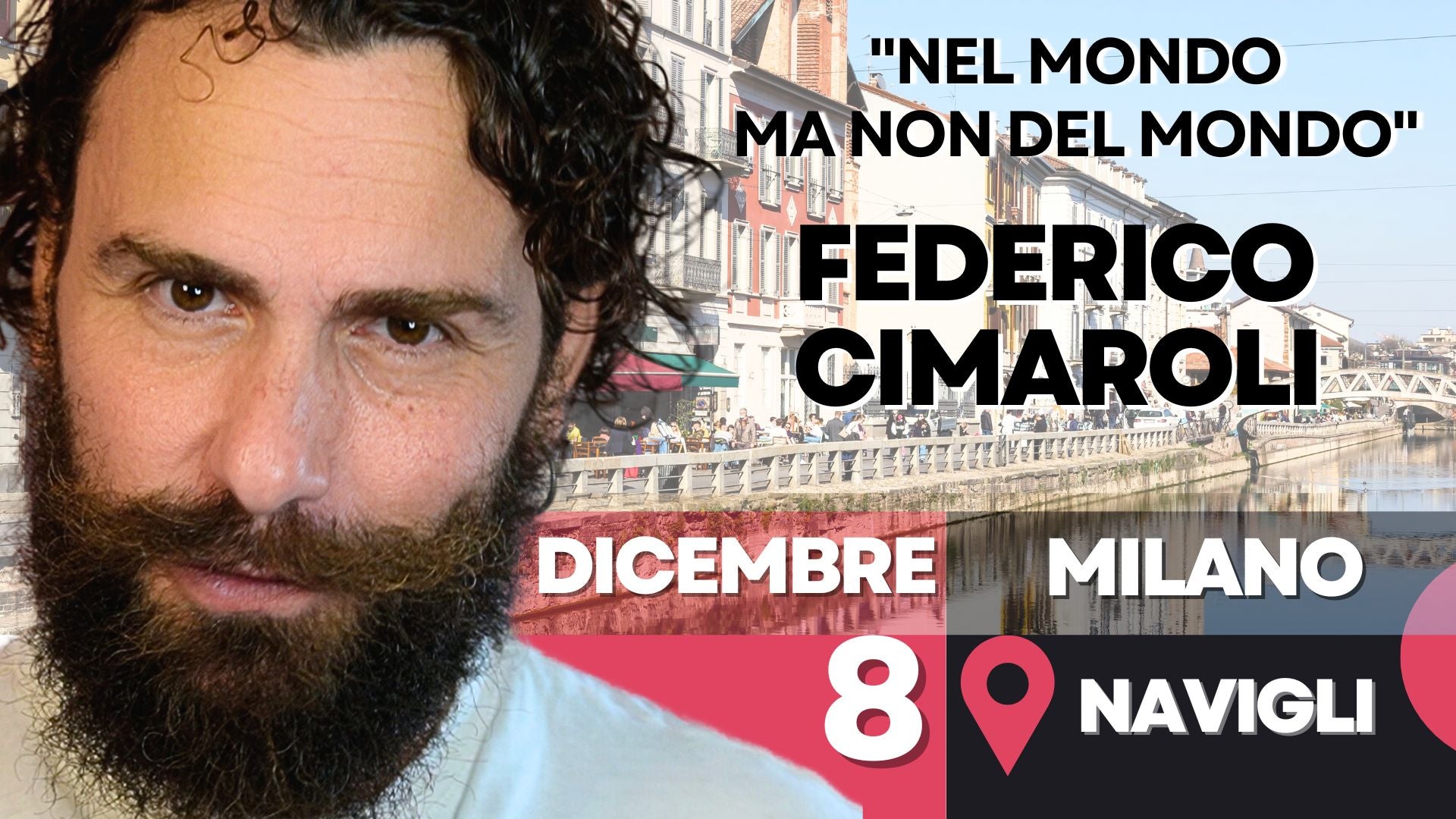 Nel Mondo ma Non del Mondo con Federico Cimaroli (Milano 8 Dicembre) evento dal vivo