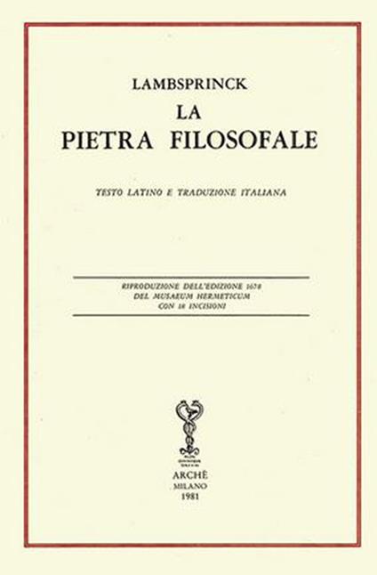 La Pietra Filosofale - Lambsprinck (testo latino e traduzione italiana)