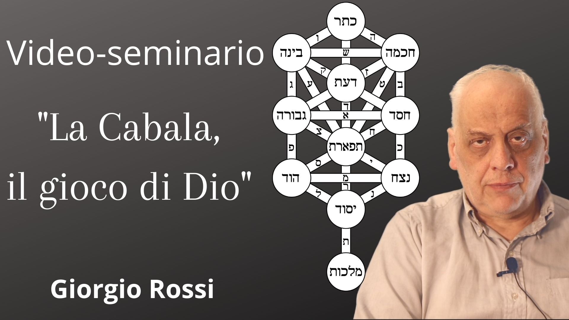 Video-seminario "La Cabala, il gioco di Dio" - Giorgio Rossi (scaricabile e visibile in streaming senza limite)